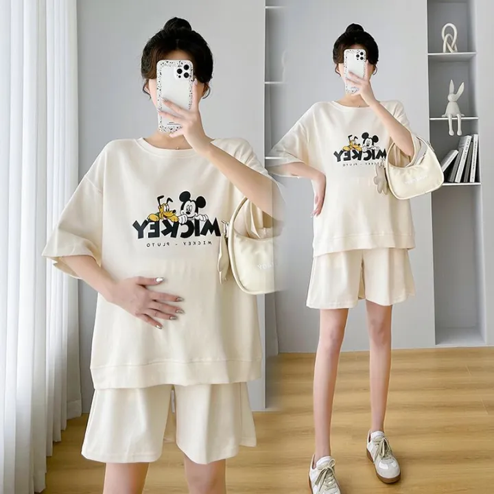 Maternity%20Clothes%20Summer%20Suit2023New%20Internet%20Popular%20Summer%20ThinTT-shirt%20Casual%20Outdoor%20Shorts%20Western%20Style%20Two-Piece%20Suit%20-%20Image%202