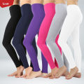 Women's Basic Solid Color Cotton Full Length Leggings From Levin. 