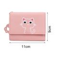 Chic Female Wallet Snap Button Faux Leather Money Bag Large Capacity Tri-fold Slim Wallet Purse. 