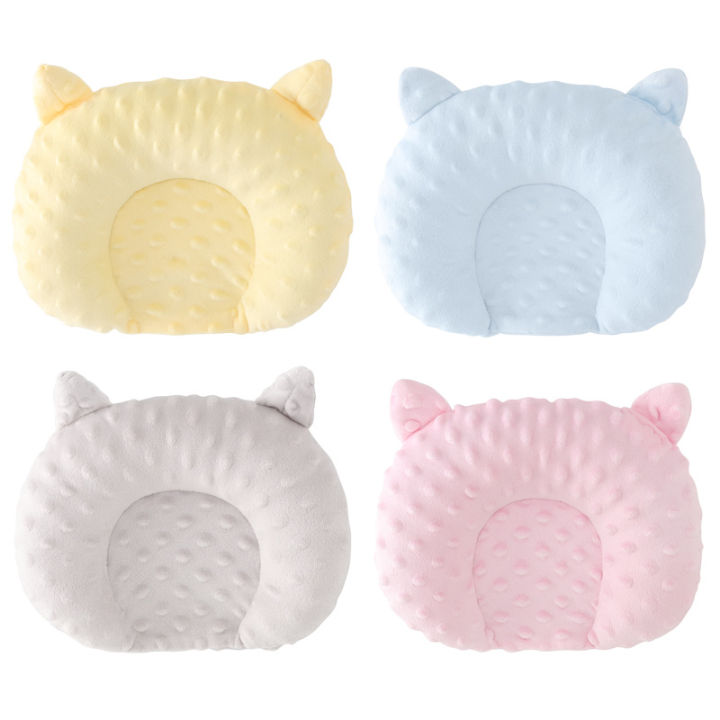 High Quality Bean Cotton Breathable Baby Sleep Pillow Soft Comfortable Cute Cartoon U Shaped Correction Pillow for Newborn Baby Sleeping Head Shaping