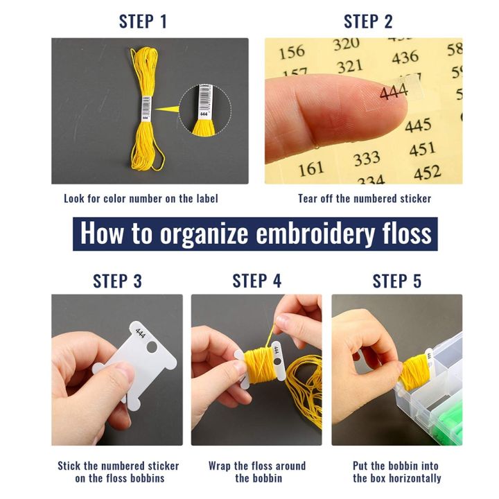 152Pcs%20Cross%20Stitch%20Accessories%20Including%20Embroidery%20Thread%20Bobbins%20Cross%20Stitch%20Organizer%20Box%20and%20Floss%20Number%20Sticker%20-%20Image%205