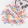 30g/Bag No Hole Plastic Acrylic Macarons Candy Solid Color Matte Frosted Loose Beads For Necklace Bracelet DIY Jewelry Making Beads. 