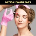 Pink Nitrile Gloves 100PCS Disposable Latex Free Vinyl Gloves Industrial Grade Kitchen Cooking Food Prep Cleaning Working Gloves. 