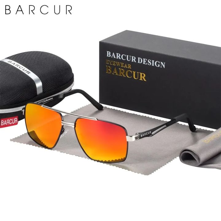 BARCUR%20Pilot%20Style%20Metal%20Frame%20Brand%20Sunglasses%20Men%20HD%20Polarized%20Women%20Shades%20Driving%20Sun%20Glasses%20Mirror%20UV400%20-%20Image%207