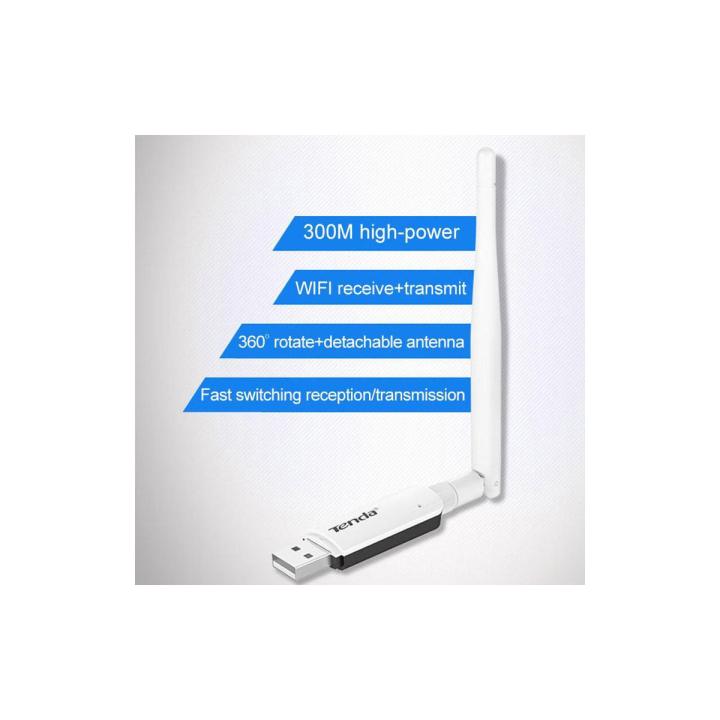 Tenda U1 300Mbps Utral-Fast Wireless USB Adapter Wireless network Card WIFI Receiver Wi-Fi card 2T2R double channel for compute