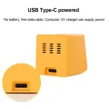 Decoration. DIY Cute GIF Animations and Electronic Album function MINI Size Smart Weather Station Clock for Gaming Desktop. 