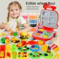 【Ready Stock Play Doh Set Pretend Play Play Doh Clay Play Dough Playset Plasticine Slime Set Slime Kit Making Hamburger Noodles Dumplings Ice cream Machine Mould Play Toy Kitchen Toy Cooking Playset Kid Fun Game Tanah Liat. 