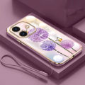 [Free Lanyard] OPPO A3x A3 Luxury Dandelion Flower Casing Square Edges Plating Back TPU Soft Case Cover. 