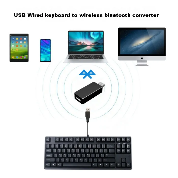 Usb Keyboard Bluetooth 5.3 Converter Wired Keyboard To Wireless Adaptor Converter Bluetooth Module For Diy Keyboard Adapter