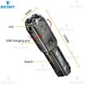 100000LM Powerful LED Flashlight USB Charging Tactical Flash Light Variable Focus Long Range Torch Outdoor Waterproof Flashlight.
