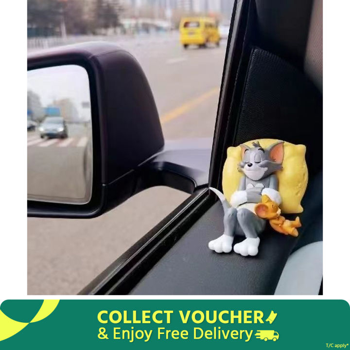 FG Cute Car Interior Decoration Car Mini Mouse Cat Decoration Car Supplies Center Console Ornament Accessories