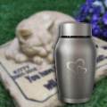 Pet Urns Stainless Steel Keepsake Urn Waterproof Pet Ash Urn Ash Container Gray. 
