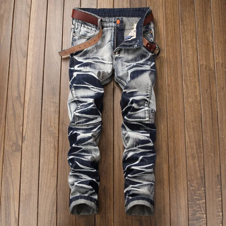 2022%20High%20Quality%20Men%20Casual%20Jeans%20Coated%20Slim%20Straight%20Pleated%20Biker%20Jeans%20Pants%20Male%20Denim%20Casual%20Pants%20Plus%20Size%2042%20-%20Image%202