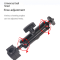 Motorcycle Bike Camera Holder Handlebar Rearview Mirror Mount Bracket.