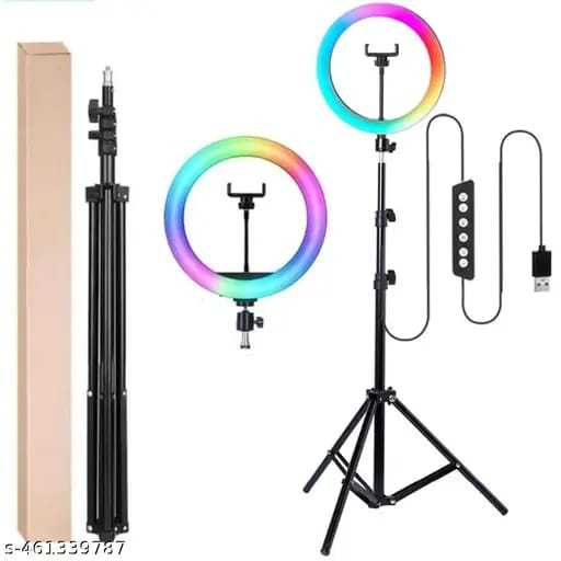 12"%20RGB%20LED%20Soft%20Ring%20Light%20with%207Fit%20Stand%20With%20Universal%20USB%20Plug%20Interface%20for%20Photography%20Makeup%20YouTube%20Video%20Shooting%20-%20Image%203