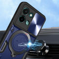 PlusCase for Vivo Y28 4G 360° Rotate Ring Stand Full Protection Slide Lens Cover Shockproof Case. 