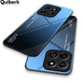 Quiberk for Honor X6b 4G Tempered Glass Hard Case Gradient Color Back + Soft Frame Shockproof Phone Cover. 