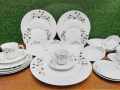 32 Pcs Dinner Set Paragon Ceramic.With 6x Dinner Plate, 6x Breakfast Plate, 6x Cup, 6x Saucer, 6x Sweet Bowl, 1x Curry Bowl, 1x Rice Dish.. 
