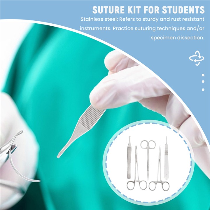 Suture%20Kit,Stainless%20Steel%20Training%20Instruments%20with%20Scalpel%20Blades%20for%20Veterinarian,Biology%20and%20Dissection%20Lab%20Students%20-%20Image%208