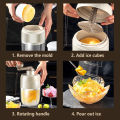 Home Manual Ice Crusher Slush Machine With Stainless Steel Blade Portable Detachable Slushie Machines. 