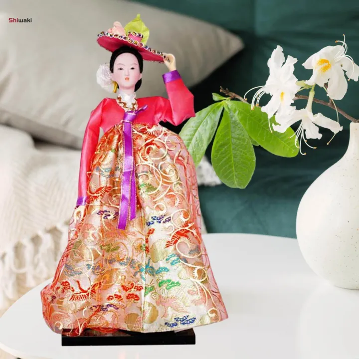 Korean%20Geisha%20Doll%20Cute%20Folk%20Ethnic%20Ornament%20Decor%20Female%20Statue%20Hanbok%20Doll%20-%20Image%205