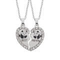 New Best Friends Necklace For Women Girls Broken Heart Puzzle Musical Note Pendant Necklaces BFF Friendship Forever Jewelry Gift.