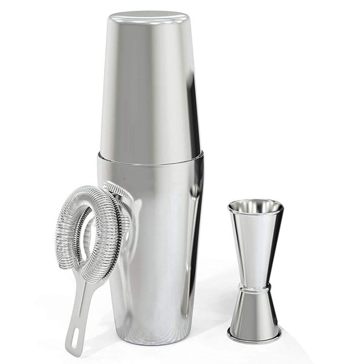 Cocktail%20Shaker%20Set:%20Professional%20Boston%20Shaker,%20Cocktail%20Strainer%20and%20Jigger%20Set.%204%20Piece%20Premium%20Stainless%20Steel%20Bar%20Supplies%20for%20Awesome%20Cocktail%20Mixing%20Experience%20-%20Image%202