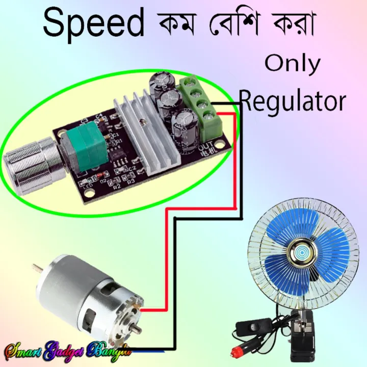 DC Motor Speed Controller PWM Adjustable Variable Speed Motor Switch