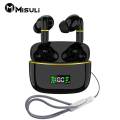 【FUPANG】Misuli TWS Bluetooth 5.3 Digital Display Touch Bluetooth headset stereo Bluetooth earbuds sports earphone canceling gaming headset with anti-drop lanyard. 