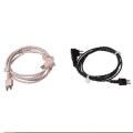 2pin Universal Black/Beige Adapter Cable Hearing Aid Receiver For Pocket Wire Standard Power Cord.