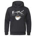 Energy=Milk Coffee Printed E=MC2 Funny Hoodie Men's Loose Oversized Hoodies Fashion Casual Sweatshirt Street Hip Hop Hoody Man. 