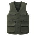【2023NEW】New Men Multi Pocket Outdoor Vest Casual with Many Pockets Sleeveless Jackets Male Outdoor Photograph Waistcoat Male Clothes.