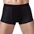 3Pcs/Lot Men's Boxer Brief Bamboo Underpants Underwear Boxershorts Breathable Hombre Hole Panties Shorts Lingerie.