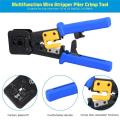 Easy RJ45 Connector Crimper RJ45 Crimping Tool Network Tools for Cat6 Cat5 Cat5e Rj45 Rj11 Connector 8P 6P Network Cable Pliers. 