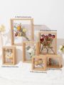 Wood Dried Flower Picture Frame Home Decor Transparent Picture Frame. 