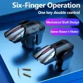 G21 1 Pair 6 Finger Game Controller for PUBG Game Mobile Gamepad Trigger Joystick Shooter Fire Button Controller for PUBG Mobile. 