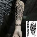 【Broad Sunlight shop】(NEW)Waterproof Temporary Tattoo Sticker Tribal totem old school fake flash tatoo tatouage hand arm for women men. 