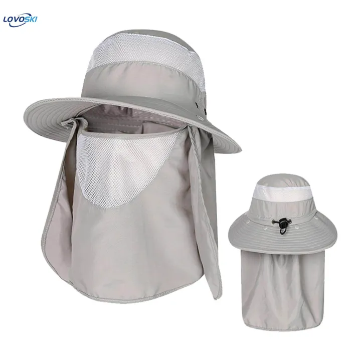 Fishing%20Hat%20Sun%20Hat%20Camping%20Removable%20Neck%20Flap%20Cover%20Summer%20Gray%20-%20Image%203