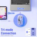 BSB BD Transparent Wireless Rechargeable Mouse | Dual Connectivity (2.4GHz + Bluetooth 5.2) | Multi Device Pairing | Noise Free Clicking | DPI Adjustment | Compatible with MacBook, Laptop & PC. 