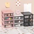 Office Drawer Desktop Storage Box Mini Storage Cabinet Plastic Multi-Layer Dormitory Stationery Cosmetics Storage Box. 