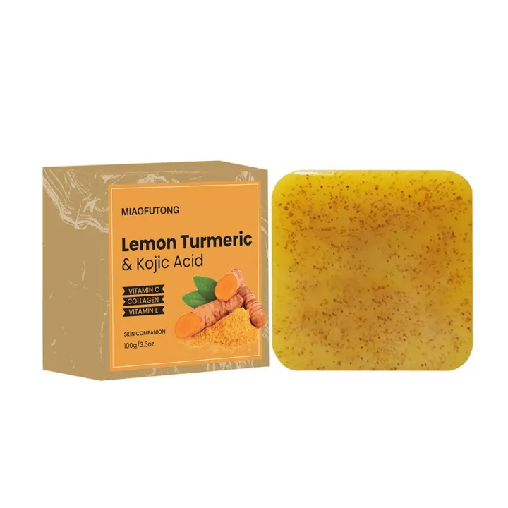 Turmeric%20Kojic%20Acid%20Soap%20Bar%20Turmeric%20Face%20And%20Care%20Body%20Soap%20Soap%20Oil%20Removal%20Whitening%20Acne%20Care%20Skin%20Body%20100g%20P6f8%20-%20Image%205