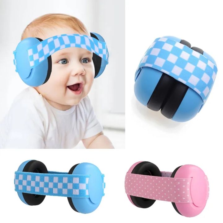 Baby Anti-Noise Earmuffs Elastic Strap Hearing Protection Safety Ear Muffs  Kids Noise Cancelling Headphones Sleeping Child