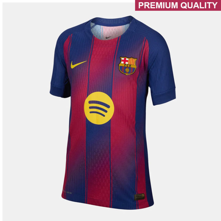 Barcelona Jersey 2025/2026 - Thai Premium Football Jersey for Men - FC Barcelona Home Kit - Half Sleeve - Dri-Fit Sports T-Shirt