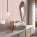 3D Peel and Stick Pink Tile Kitchen Splash Back Tile Sticker 3D Wall Sticker Self-adhesive Wall Panel Waterproof. 