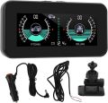 Car Digital Inclinometer, DC11.5V-30V Universal Car Inclinometer Level Tilt Gauge High Resolution HUD Digital Angle Slope Meter for Automobile (Black). 