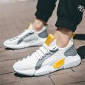 Sneakers For Men 2023 Trendy Casual Shoes Comfortable Breathable Lace-Up Ash Sneakers White - Stay Stylish And Comfortable With These Trendy Sneakers For Men.