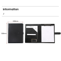 A4 Leather Folder Multifunctional Business Contract Folder with Notes Business Stationery Folder Brown. 