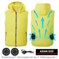 Outdoor Summer Cooling Fan Jacket Men USB Power Supply Air Conditioning Clothes Windbreaker Fishing Cycling Runing Hiking Jacket. 