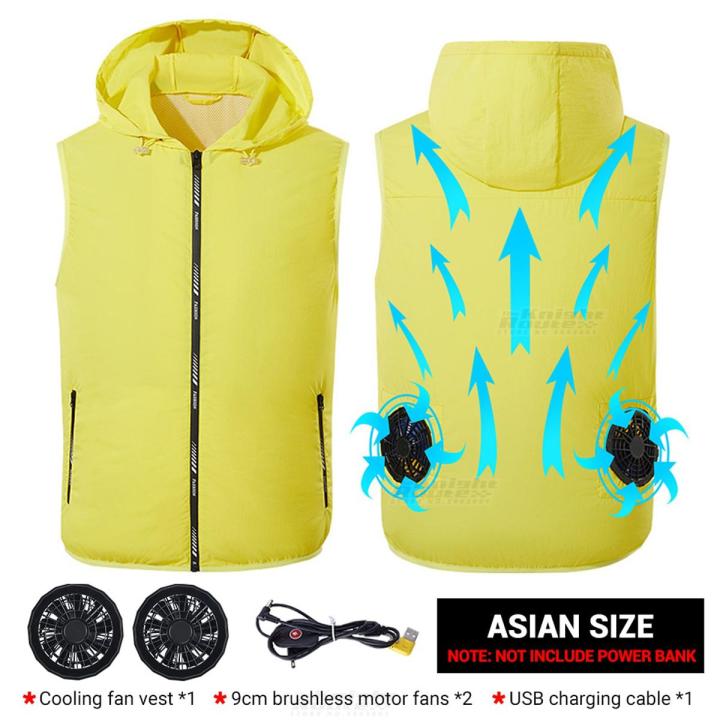 Wholesale Flame Retardant Air-Conditioned Denim Work Vest With Built-in Cooling Fan