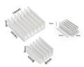 Factory Aluminum Heatsink Raspberry PI Cooling Fin Amplifier Cooler Sliver Custom IC Radiator with 2pcs 8x8x4mm 1pc 14*14*6mm. 